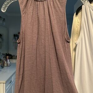 Sleeveless purplish brown top